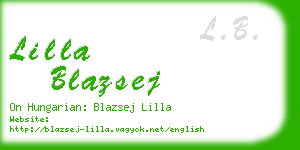 lilla blazsej business card